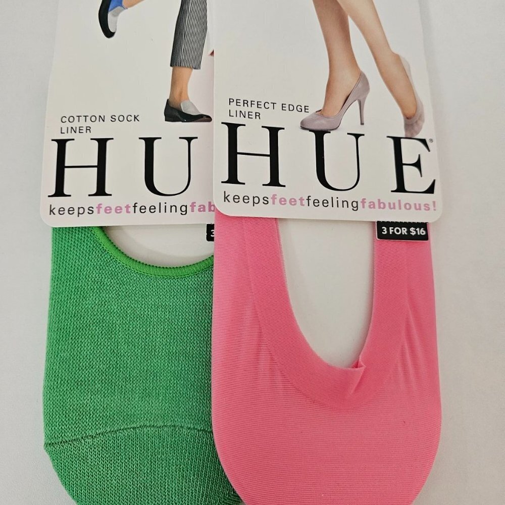 HUE Set of 2 Perfect Edge Shoe Liners One Size